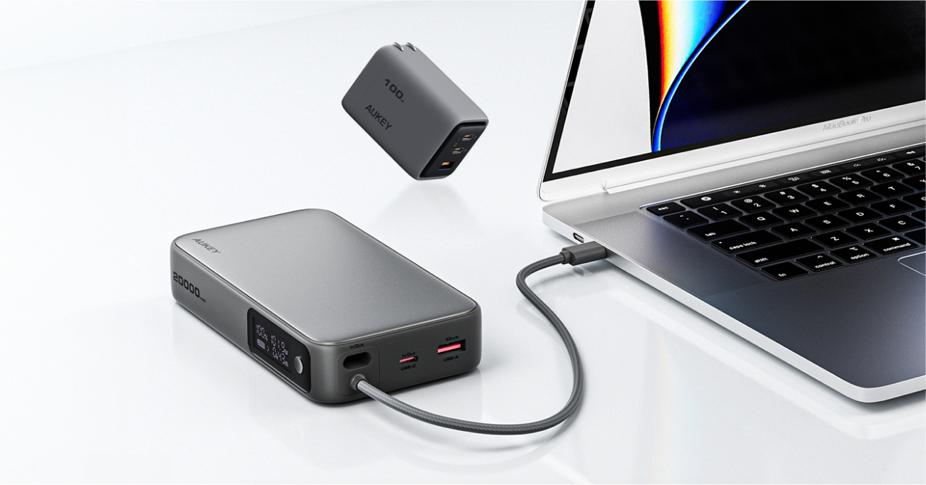 小體積大功率！AUKEY 最小 100W 充電器與行動電源