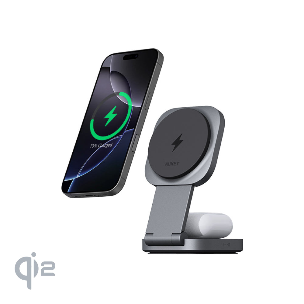 MagFusion L 二合一Qi2磁吸折疊式旅行無線充電器 (MC211)