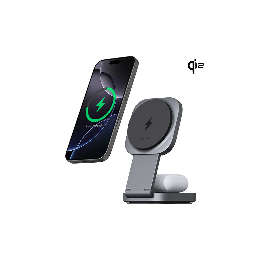 MagFusion L 二合一Qi2磁吸折疊式旅行無線充電器 （MC211）