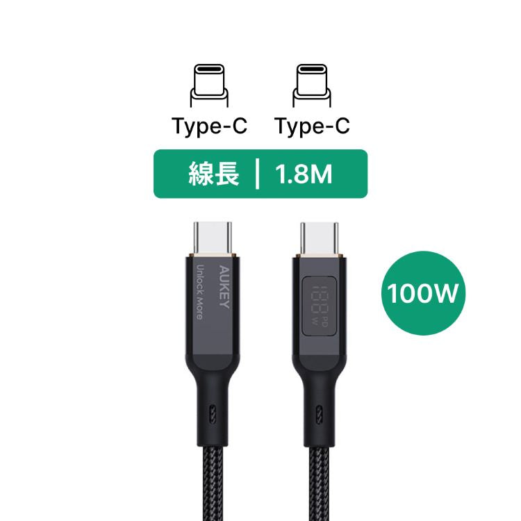 Type-C to Type-C USB 1.8M 快充傳輸線（CB-MCC102）