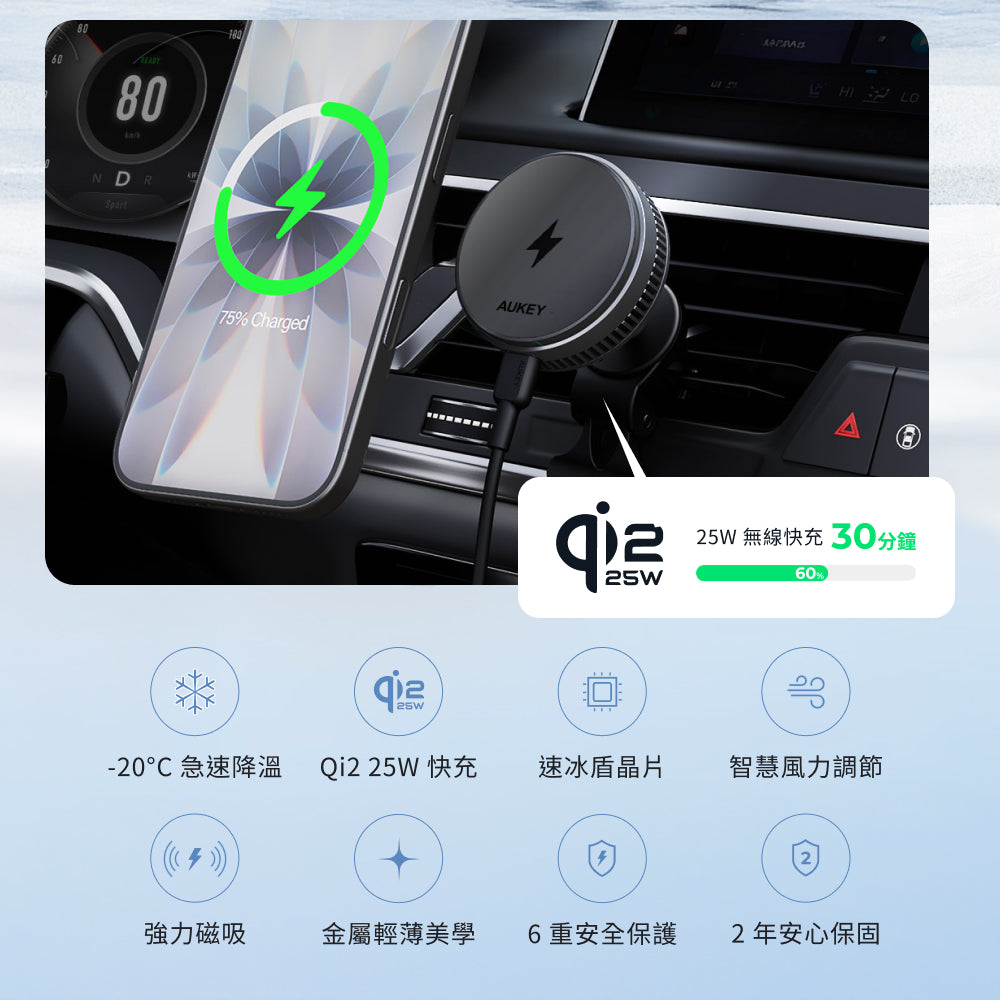 冰芯充Pro 車用無線充電支架 (HD-MC13AP)