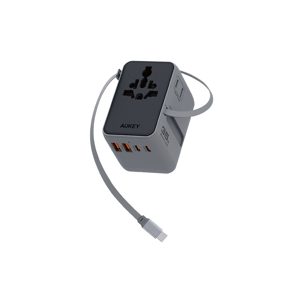 The One 氮化鎵七合一 萬國旅行充電器 35W｜150國萬用、7合1設計（PA-TA12）