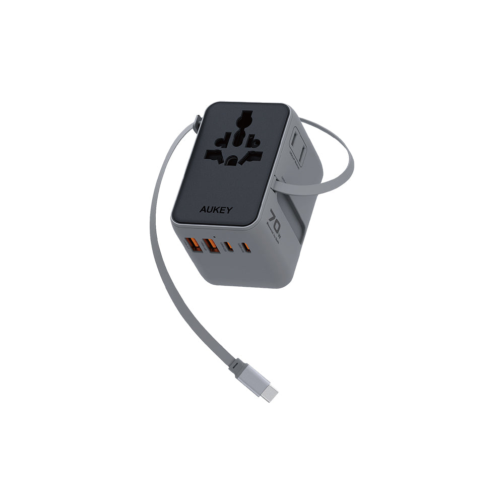 The One氮化鎵七合一 萬國旅行充電器 70W｜150國萬用、7合1設計（PA-TA14）