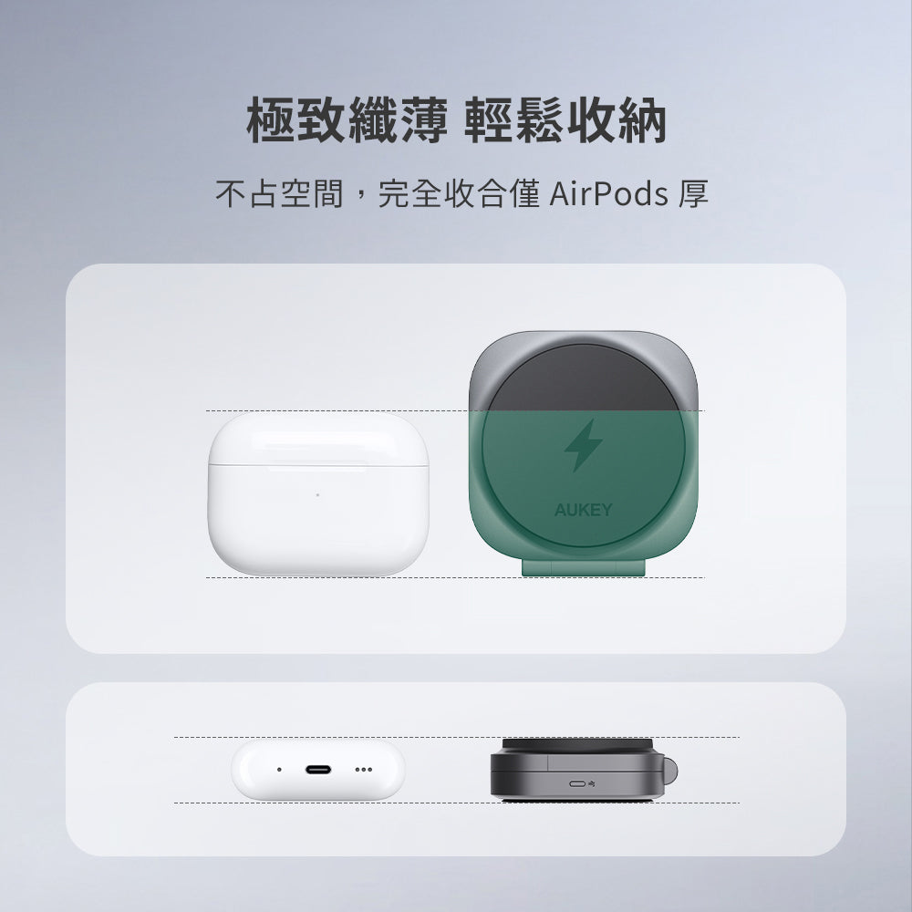 MagFusion L 二合一Qi2磁吸折疊式旅行無線充電器 (MC211)