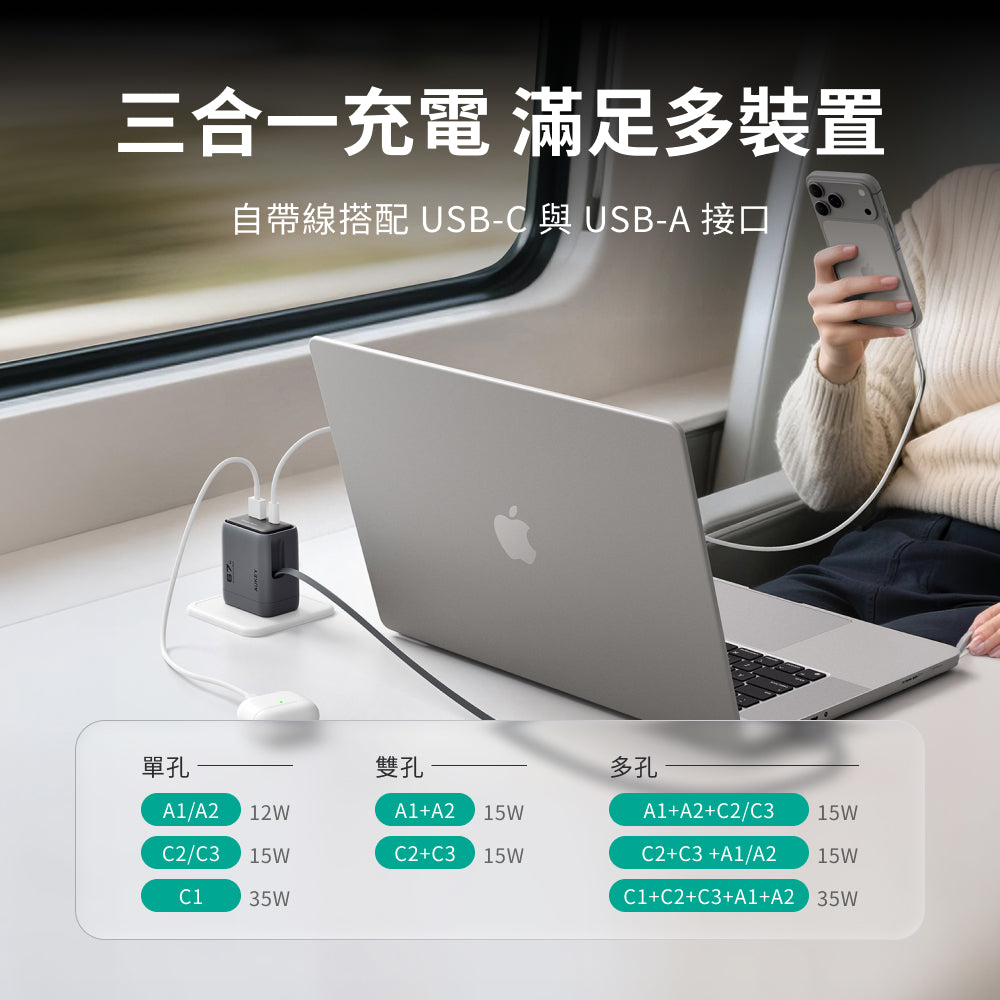 C12 氮化鎵自帶線充電器 67W  (PA-C12)